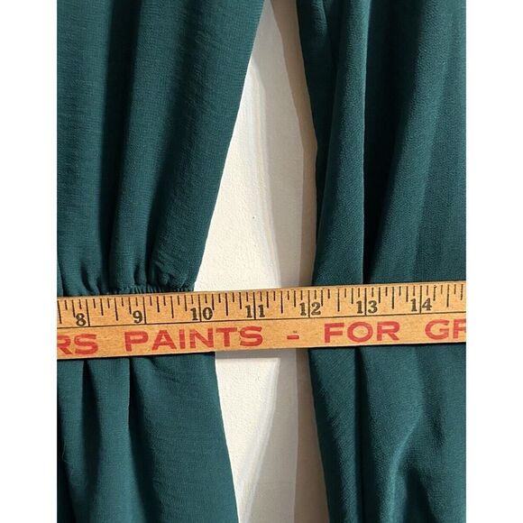 Show Me Your MuMu Emerald Color Rainey Mini Dress Size X-Small Long Sleeve - Picture 9 of 14